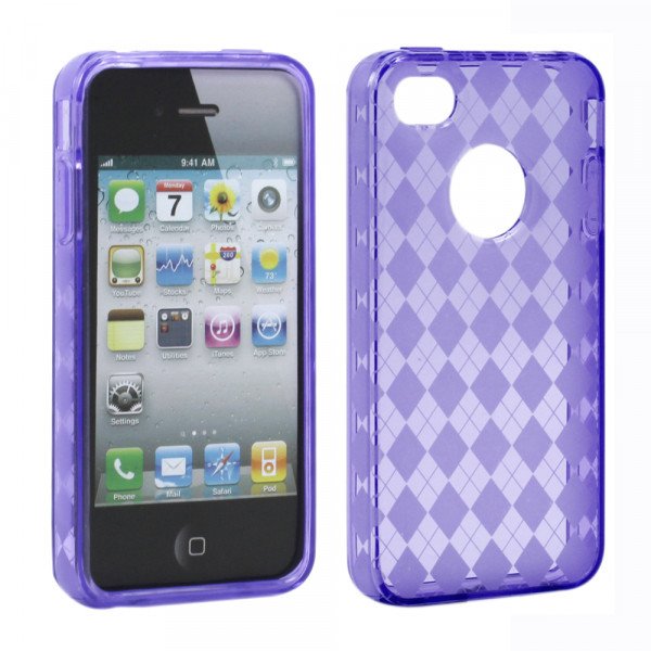 Wholesale iPhone 4S 4 Argley TPU Gel Case (Purple)